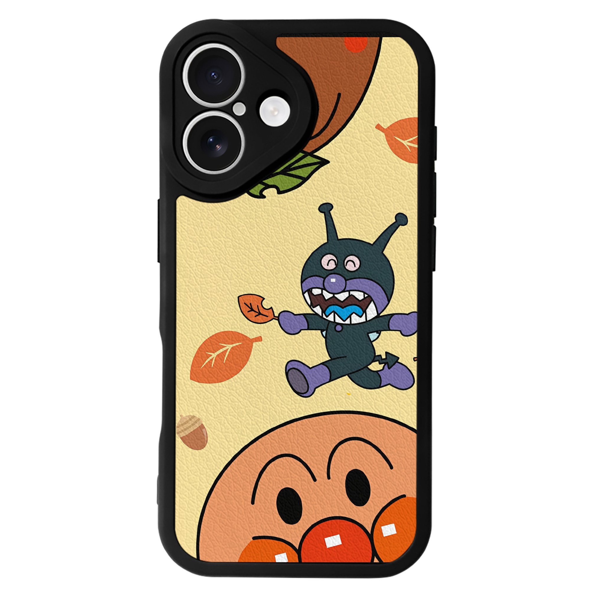 （画像用） アンパンマン Anpanman 【iPhone 16シリーズ対応】シリコンスマホケース（レザー調） 材質：シリコン